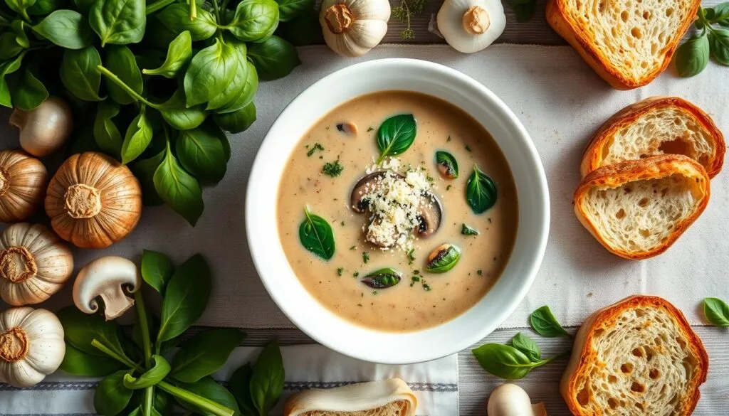 Mushroom Spinach Soup Flavor Enhancements Mushroom Spinach Soup Flavor Enhancements