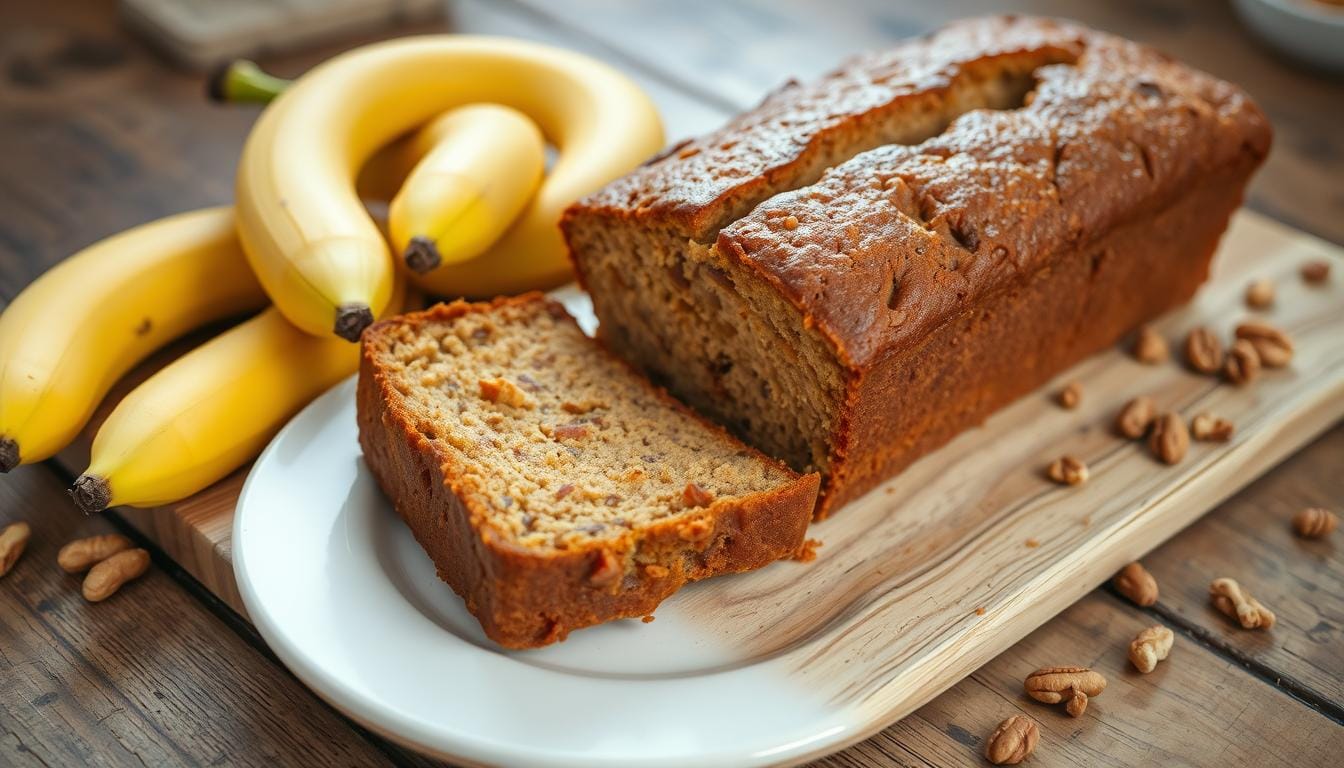 No Butter Banana Bread : Bake a simple, moist banana bread without any butter. Our recipe creates a guilt-free treat you'll love.