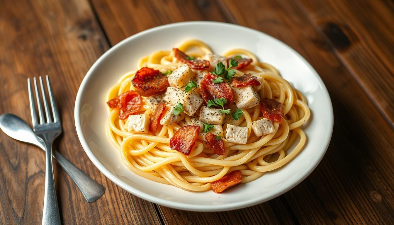 chicken bacon spaghetti carbonara