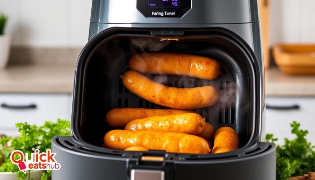 how long to cook frozen sausages in air fryer