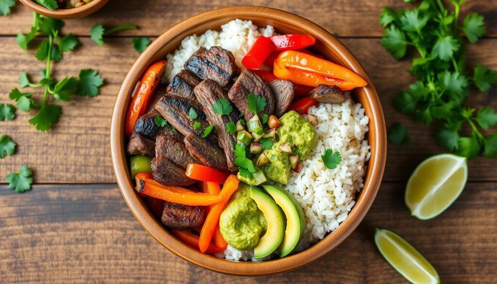 steak fajita bowls steak fajita bowls