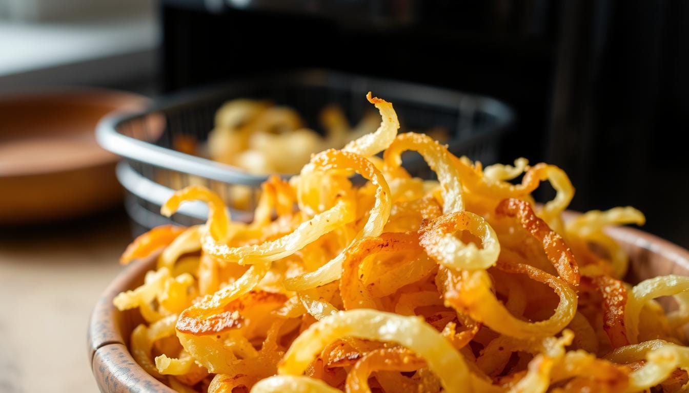 Air Fryer Crispy Onions | Low Fat Fried Onions to Use In Many Dishes