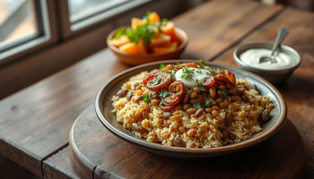 Mujaddara Vegetarian Breakfast Dish