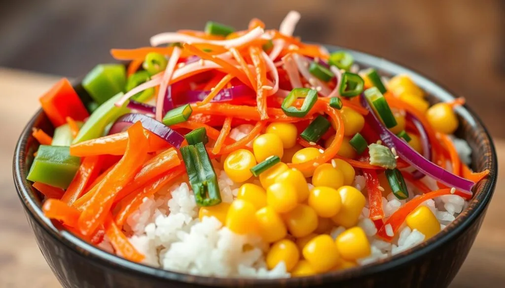 Vegetable Toppings for Rice Bowl Vegetable Toppings for Rice Bowl