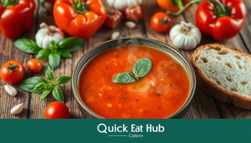 roasted red pepper and tomato soup