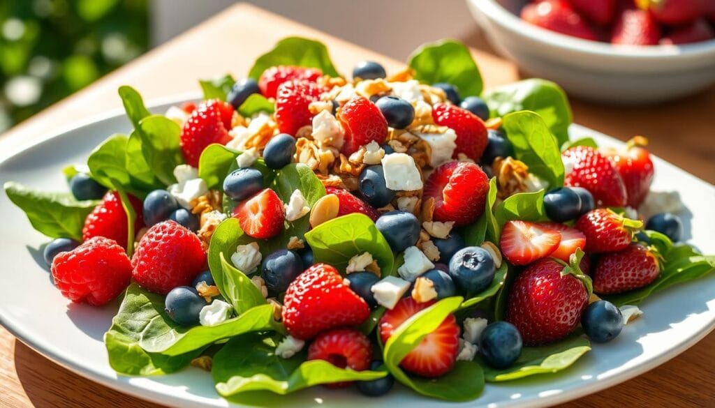 Summer Berry Spinach Salad