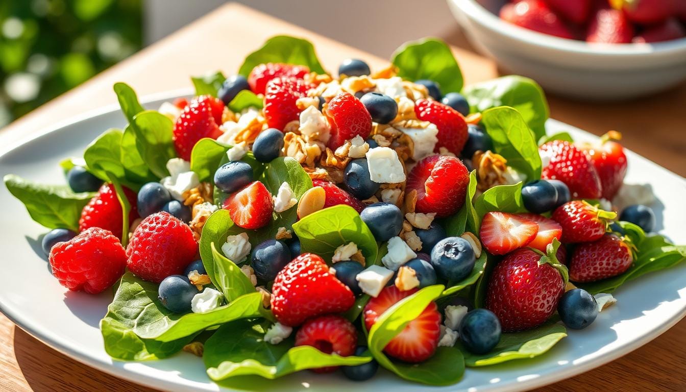 Summer Berry Spinach Salad