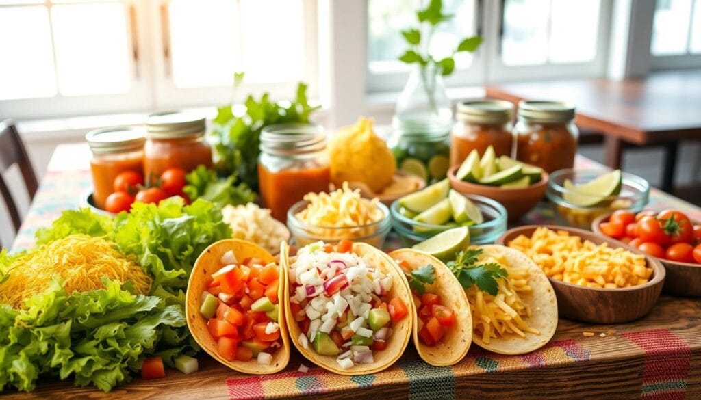 Vegetarian Taco Bar Setup Vegetarian Taco Bar Setup