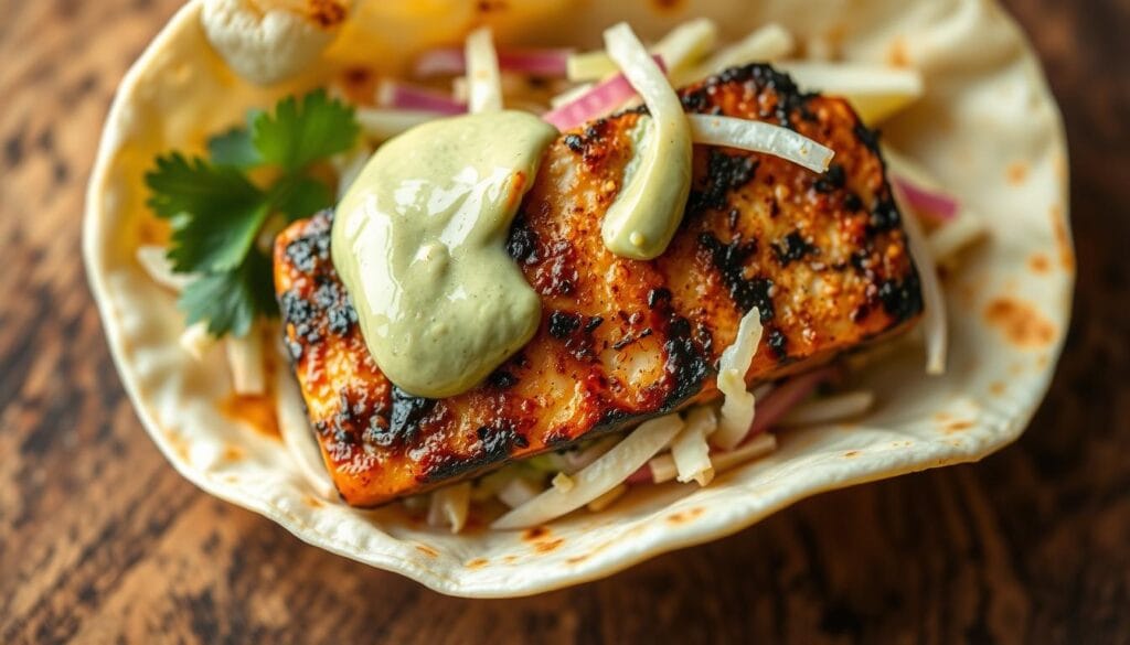 blackened mahi mahi with Avocado