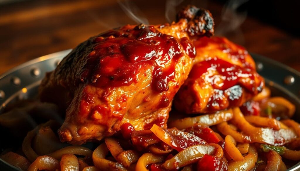 slow cooker bbq chicken thighs
