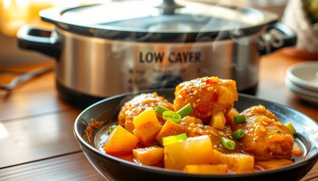 slow cooker pineapple chicken