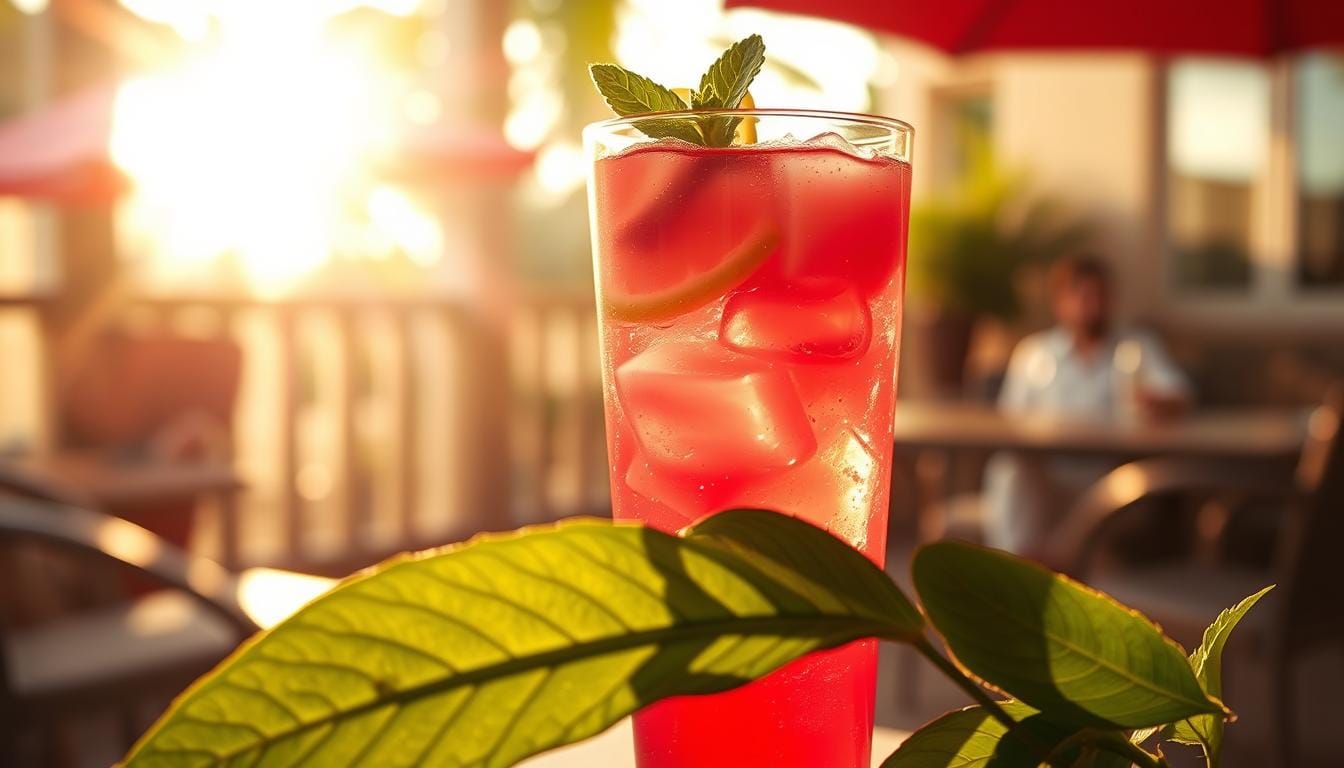 Homemade Iced Hibiscus Tea Lemonade