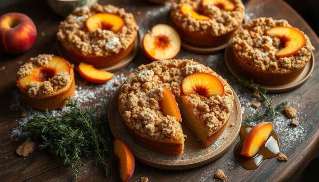 Italian Peach Crumb Cake variations Italian Peach Crumb Cake variations