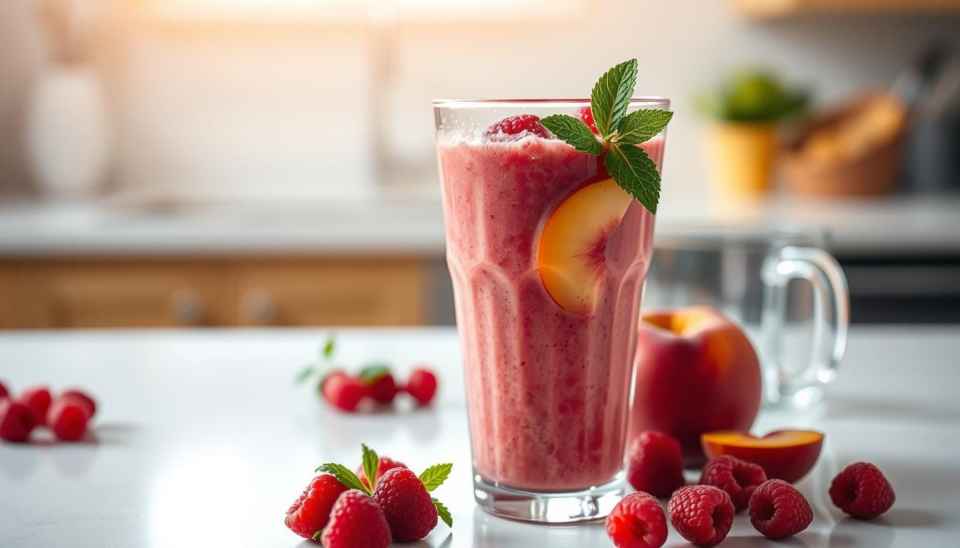 Raspberry Peach Smoothie