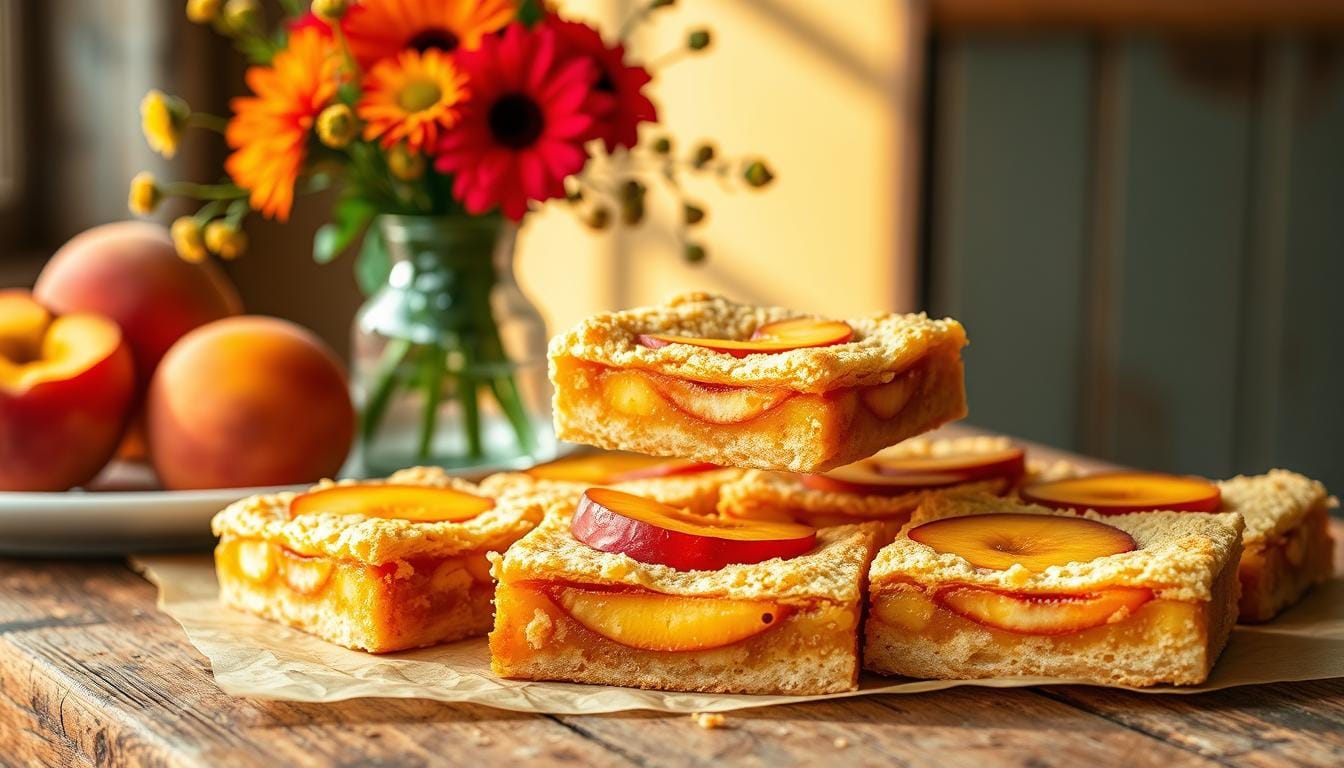 Summer Peach Bars