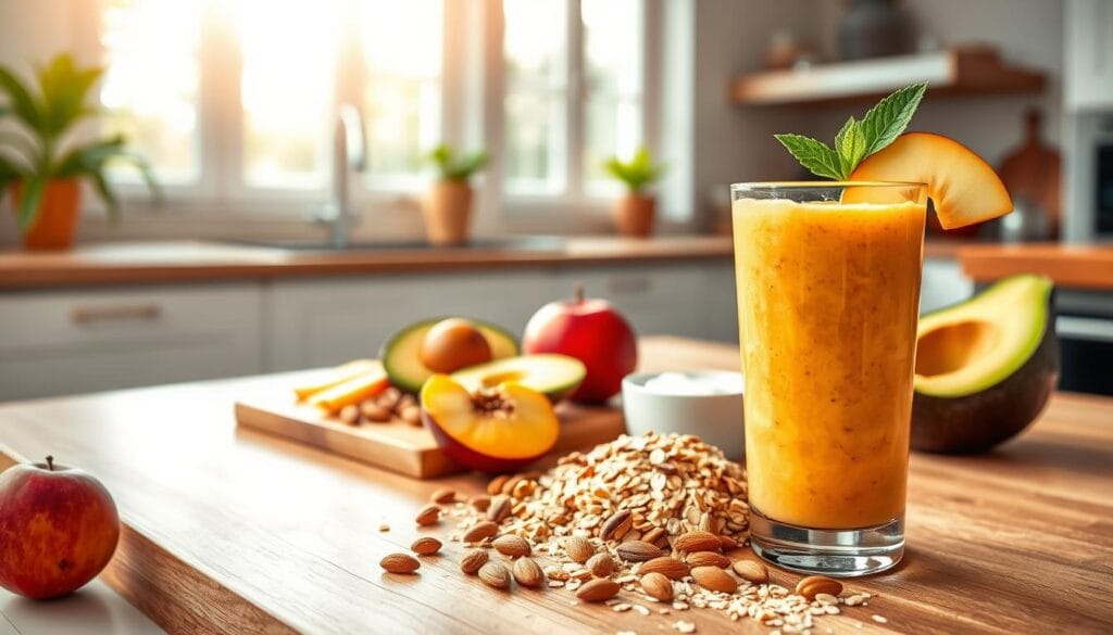 healthy breakfast with smoothie healthy breakfast with smoothie