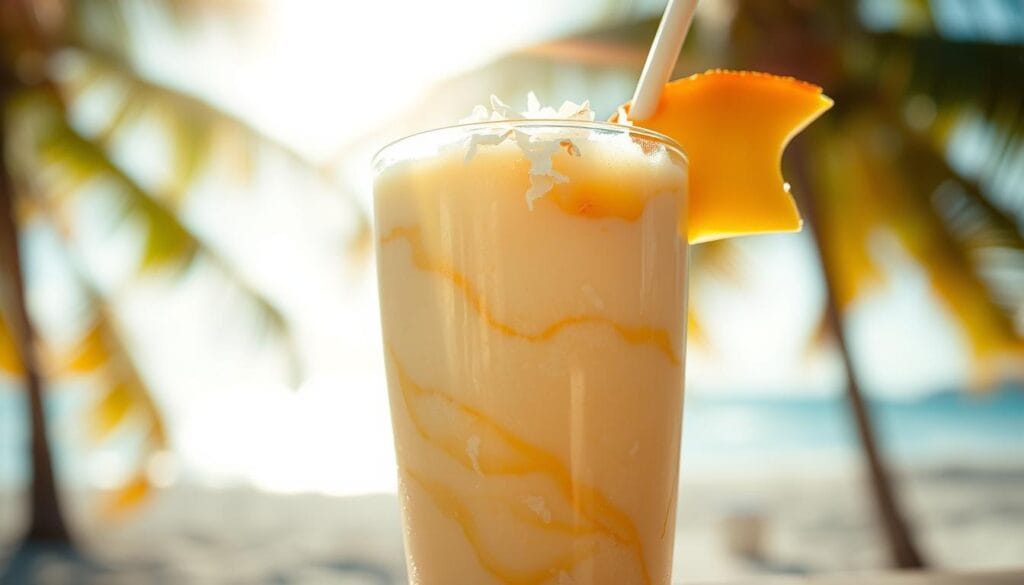 tropical smoothie with coconut tropical smoothie with coconut