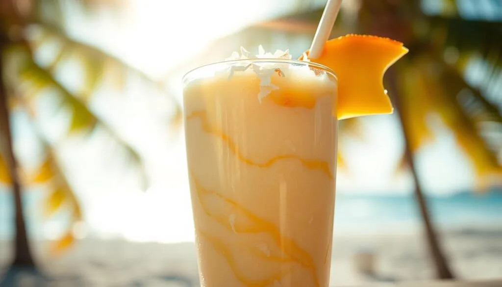 tropical smoothie with coconut