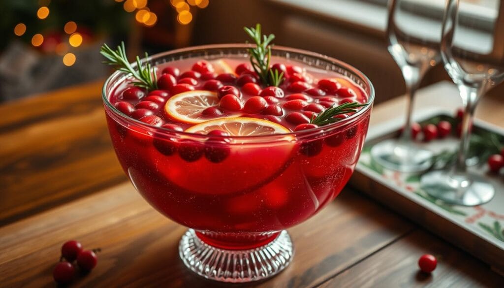 Holiday punch recipe with cranberries