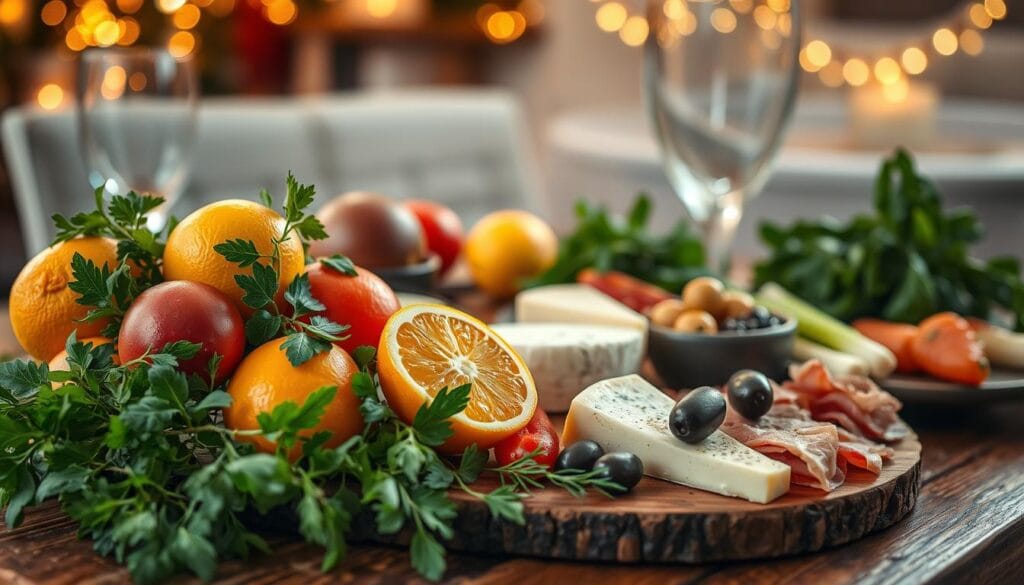 Seasonal ingredients for New Year's Eve appetizers Seasonal ingredients for New Year's Eve appetizers