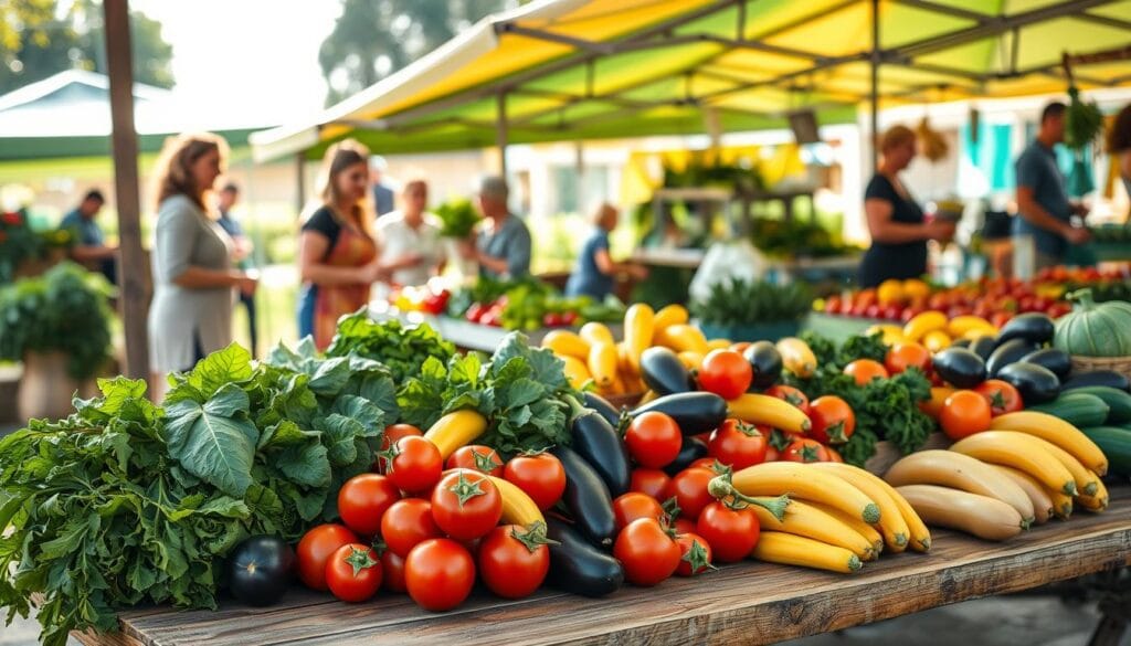 organic produce display