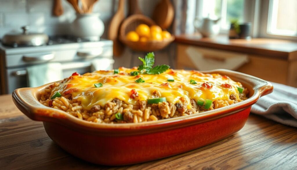 beef rice casserole