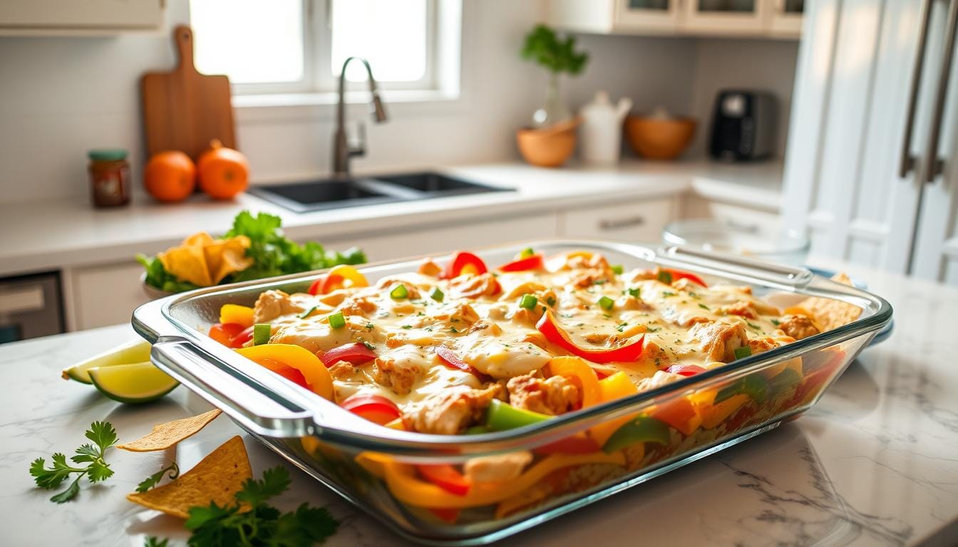 chicken fajita casserole