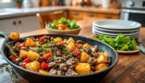 ground beef and potatoes